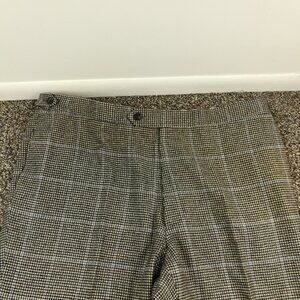 Paul Stuart Dress Pants Tweed Wool Cashmere Houndstooth Windowpane 40x28